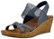 Skechers Femme Beverlee-High Tea Sandale cale, Bleu Marine, 38.5 EU