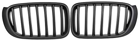 AAlamor Kühlergrill für BMW F25 F26 X3 X4 2014–2017, Mattschwarz