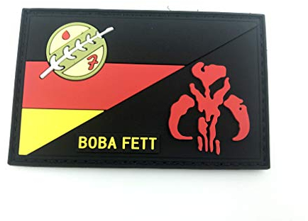 Deutschland Deutsch Flagge Kopfgeldjäger Boba Fett Mandalorian Bantha Schädel PVC Airsoft Paintball Klettverschluss-Flecken Kader Patch (Deutschland)