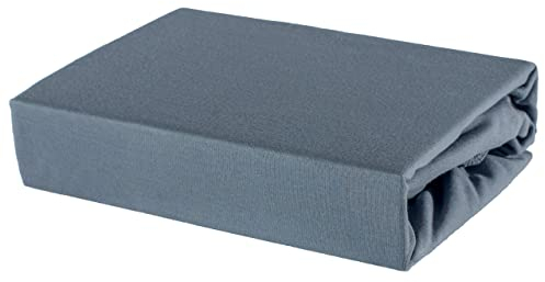Soft Dream Spannbettlaken 80x180 cm Dunkelgrau - 100% gekämmte Baumwolle Jersey - Premium Qualität - Spannbetttuch für Kinderbett Juniorbett - OekoTex Zertifiziert - Made in EU - 80x180cm Dunkelgrau