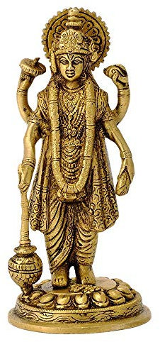 Modfash Lord Vishnu Messing Idol Größe: 18,5 x 8,3 x 9,3 cm