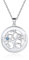 Custom4U Collier Argent 925 Médaillon Personnalisé 2 Prénoms Arbre de Vie