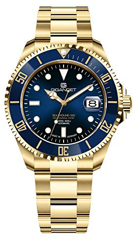 Gigandet Herren-Automatikuhr Sea Ground 300 - Made in Germany - Saphirglas - Swiss Super Luminova - Edelstahl - 300m/30bar wasserdicht - G300-019M