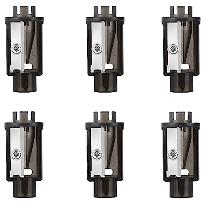Linkstyle Electric Pencil Sharpener Blades, Fast Sharpening Pencil Blades for No.2 and 6-8mm Colored Pencil, 6PCS, Black