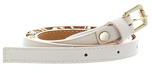 VALENTINO Emma Winter Belt W85 Ecru/Oro - kürzbar