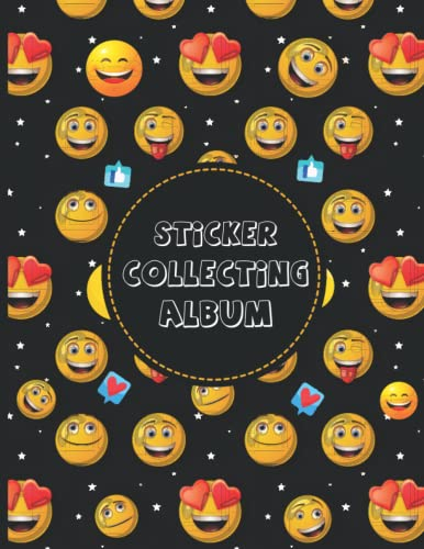Sticker Collecting album: Emoji Theme Sticker Album For Collecting Stickers, Blank Sticker Album for Toddlers, This is The Perfect gift for Kids