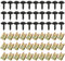 Hejo Blechmutter Schraube Mutter Clip Kit, 30 Sätze Kotflügelclip Blechmuttern Befestigung Clips Karosserieschrauben Klemmen Sechskantschrauben Metallschalenclip für Auto