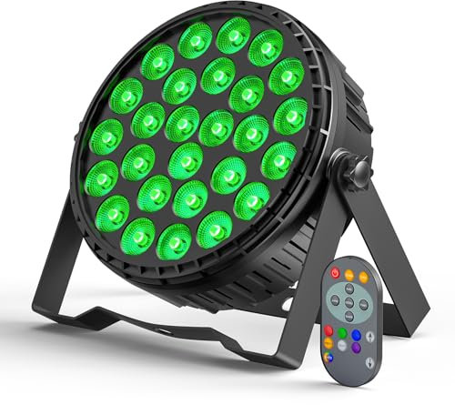 DELIBANG 216W LED Par Strahler, 27 x 8W RGBW LED Par Scheinwerfer Bühnenlicht DMX512 Discolicht Partylicht für Party, Bar, Weihnachten, Halloween, Hochzeit
