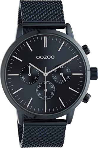 Oozoo Timepieces Herren Uhr - Armbanduhr Herren mit 22mm Mesh Armband - Analog Herrenuhr mit Milanaiseband in rund C10912