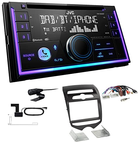 JVC KW-DB95BT 2-DIN Autoradio CD-Receiver Digitalradio DAB+ Bluetooth USB passend für Hyundai IX20 ab 2010 schwarz matt