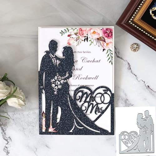 Metall-Stanzformen für Liebespaare, Hochzeitseinladungen, Briefe, Herz, Liebe, Blume, Blatt, Stanzschablonen, DIY, Scrapbooking, dekorative Prägung, Papier, Scrapbooking, Kartenherstellung