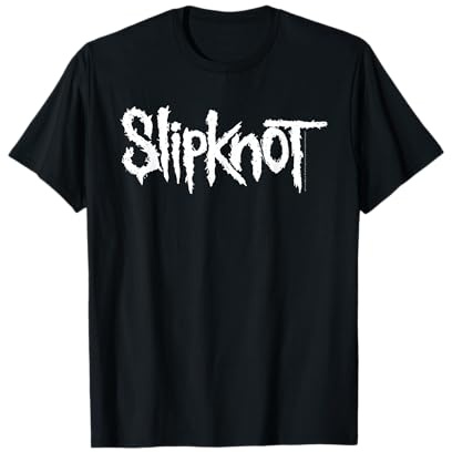 Slipknot Offizielles Logo T-Shirt - Herren, Unisex Kinder - Schwarz - Kurzarm - S - Klassische Passform - Einfarbig - Musik - Band-Fans, Klassisch, Unisex