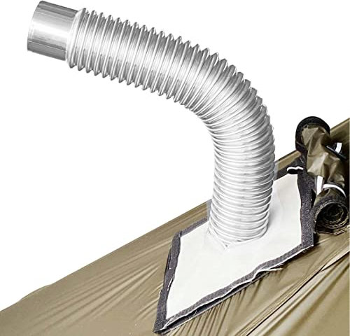 HAMIL Canna fumaria - Tubo Flessibile di Scarico a Canna fumaria a Stufa del Riscaldamento in Acciaio Inossidabile,Tubo di sfiato 'essiccatore Regolabile per Presa d'Aria Fresca a Stufa a Pellet