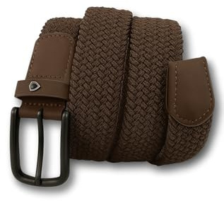 KARMA.DIEM Stretchgürtel Damen Herren, elastisch ohne Löcher | Flechtgürtel aus Nylon und Elasthan, stufenlos verstellbar, 3,5 cm breit, in 3 Längen und 9 Farben, für Jeans und Chinos