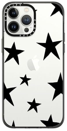 CASETiFY Compact iPhone 13 Pro Max Case [2X Military Grade Drop Tested / 4ft Drop Protection] - Stars Black - Clear Black
