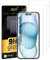 UNO' - 3 UND De Protector de Pantalla Compatible Con iPhone 15/15 Pro (6.1), Cristal Templado 9H, Ultra Resistente y Transparente, Fácil Instalación Sin Burbujas, Antihuellas y Antiarañazos.