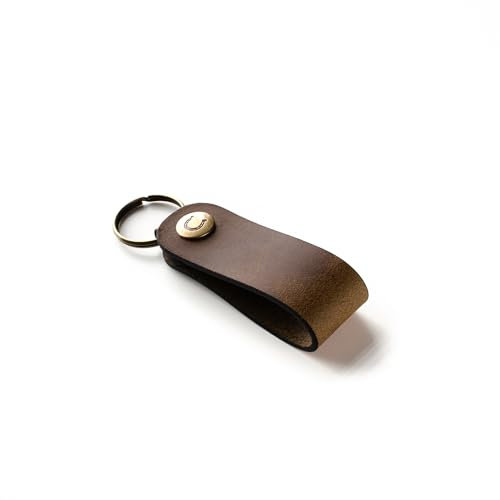 Crazy Horse Craft, Porte-clés en cuir, porte-clés, étui à clés, organisateur de clés, porte-clés, porte-clés, Bois marron, 9.5 cm (3.74 Zoll)