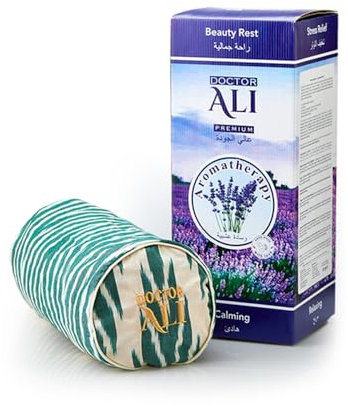 DOCTOR ALI - Bio Aromatherapie Kräuterkissen für erholsamen Schlaf, Stressabbau, Entspannung und Energieschub, gefüllt mit der Mischung aus 7 Heilkräutern inklusive Lavendel, mit abnehmbarem
