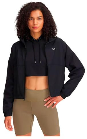 Under Armour Femme UA Rival Woven Jacket Maillot De Survtement, Noir/Blanc, M EU