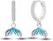 NARMO 925 Sterling Silber Hoop Ohrringe für Frauen Meerjungfrau Schwanz Dangle Drop Ohrringe