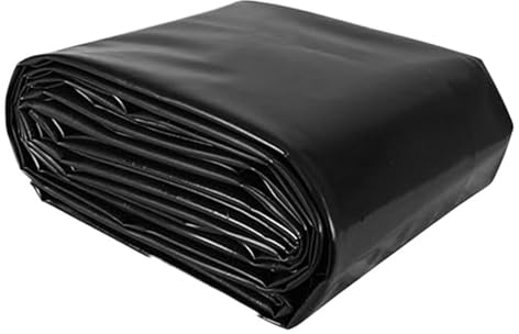 Hdpe Teichfolie 0.5mm Undurchlässige Folie, Dichtungsfolie Gartenteich Teichplane Fischteichfolie Schwimmteichfolie Hochbeet Folie Wasserdicht, Teichmembran Zuschnitt für Koiteiche, Bachlauf, Brunnen