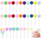 30 Stück Tortendeko Kugeln, Kuchen Deko Kugeln, Regenbogen Mini Ballon, Bunte Luftballons Cake Topper, Kuchenaufsätze Runde Ballon, Cupcake Aufsätze Torten Deko für Geburtstagsfeier Hochzeit Jahrestag