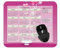 YENDOSTEEN 2025 Calendar Mouse Pad with Holidays,Lamp Light Heart Desktop Notebook Mouse Mat for Working and Gaming Type45