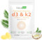 Vitamin D3 & K2(MK-7) Ergänzungskapsel, 4000 IE VIT D3 + 100 MCG mit Kokosöl, 120 leicht zu schluckende Vitamin D3 K2 Tabletten, glutenfrei, hochdosiertes vegetarisches D3 und K2 Vitaminpräparat