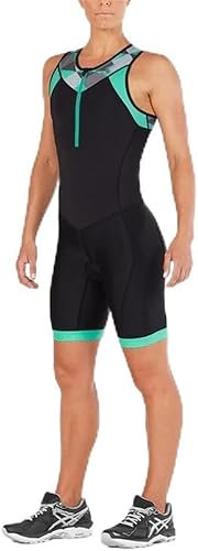 Triathlonanzug für Damen | Trisuit für Damen | Triathlon-Anzüge mit Rückentasche für Damen | ärmelloser Strumpfhosen-Anzug für Damen, Sommer, 6, S