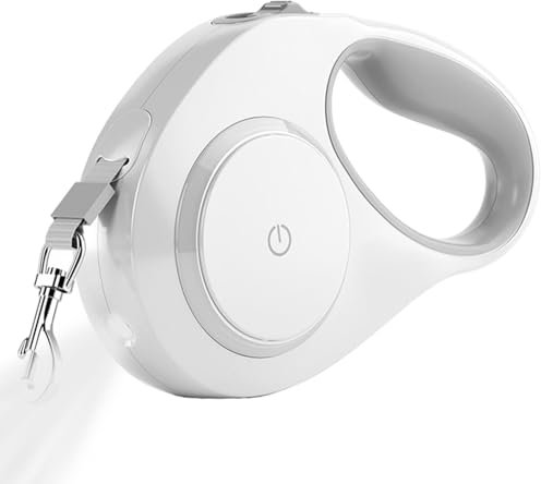 LED Einziehbarer Hund, Automatische Teleskop Hundeleine, Rutschfester Griff Hund, Outdoor Training Hundeleine, Einziehbarer Hund mit Licht für Spaziergang