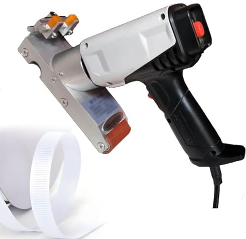 Máquina de bandas de cantos portátil, banda de cantos para carpintería de 2000 W con rodillos de silicona y calibrador plegable, temperatura ajustable, para bandas de cantos con adhesivo termofusible