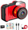 ukuu Appareil photo pour enfant avec grand écran de 3,5, objectif zoom rotatif à 360°, flash LED et carte de 32 Go pour enfants de 3 à 12 ans (bleu)