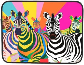 Zebras - Funda colorida para laptop, portátil, tablet, maletín para el trabajo, 10 pulgadas