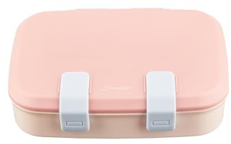 Sterntaler Kinderbrotdose - Snackbox für Kindergarten, Schule & Freizeit - robust & lebensmittelecht - personalisierbar mit Motivstickern & Alphabet - Versperbox Einsatz mit Unterteilung, perlrosa