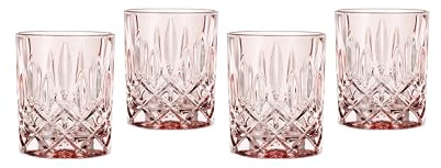 Nachtmann Whisky Gläser, 4-teiliges Set, 295 ml, Aqua Rose, Noblesse, 104240B, Tumbler aus Kristallglas, Whiskygläser spülmaschinenfest