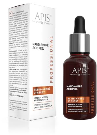 Apis Retin-Ambre Synergy Mandelic & Succinic Acid Peel – 15% Mandelic Acid | 2% Succinic Acid | 30ml | Brightening & Exfoliating Treatment