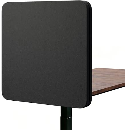 KERRAM Desk Privacy Panel Sound Absorbing & Proof Desk Divider for Office | 24 x 24 Inch Clamp-on/Screw-on Acoustic Desk Back Panel Partition,Dark Gray