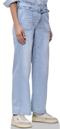 Street One Damen Wide Leg Jeans im Bleached-Look 3817547