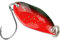 FTM Spoon Fly 1,2g - Blinkender Löffel zum Forellenangeln, Löffel zum Forellenangeln, Blinklicht zum Forellenangeln, Farbe: rot/schwarz Glitzer