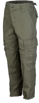 Mil-Tec® BDU Kinder Cargohose • Robuste Outdoor Kinderhose • Cargo Hose Jungen & Mädchen • 6 Taschen • Verstärkte Knie & Gesäß • Freizeit- & Feldhose