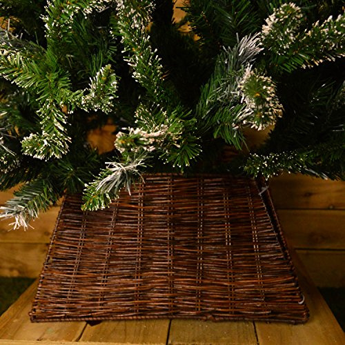 Premier Natural Wicker tree skirt (brown) Made Decorations 30x52cm
