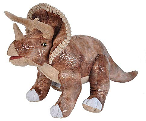 Wild Republic Dinosaur Triceratops, Dinosaurier, Mädchen und Jungs Geschenk, Schmusetier für Babys, Nachhaltiges Kuscheltier mit Einer Füllung aus recycelten Wasserflaschen, 63 cm
