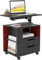 soges Betttisch Laptoptisch Sofatisch aus Holzwerkstoffen hochverstellbar mit drehbar Tischplatte geeignet für Bett Sofa, CT1-BK