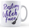 Finger prints - Resting Witch Face - Funny Halloween Pun Gift Mug, Ceramic, 11fl.oz.