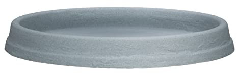 scheurich Marcella, Untersetzer aus Kunststoff, Farbe: Stony Grey, 35 cm Durchmesser, 4,3 cm hoch, 1,5 l Vol.