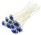 20 x Stunning Diamante Floral Hair Pins Bridal Wedding (Blue)