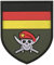 Emblem 3D Patch German Skull, Farbe: Schwarz-Rot_gold (geldb)