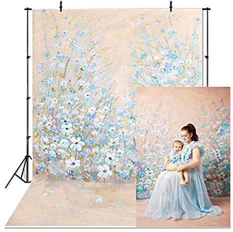 SeekPro 5x7ft Brushed Flowers Petals Kid Children Newborn Baby Photography Studio Backgrounds Professional Indoor Photo Backdrops SK0516b