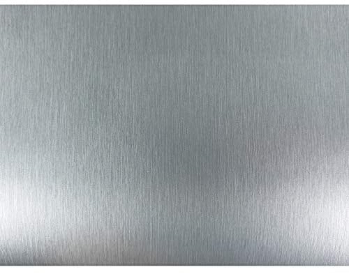 Klebefolie Möbel 67,5x740 cm | Möbelfolie selbstklebend in Metallic-Optik | Klebefolie zur Umgestaltung von Küche und Bad | Folie für Möbel - wasserfest und dekorativ | Aluminium Feingebürstet Silber