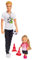Simba Love Soccer Training / Kevin als Fußballtrainer mit Pfeife und Evi als Fußballerin mit Ball und Pylonen / 30cm / 12cm / Für Kinder ab 3 Jahren